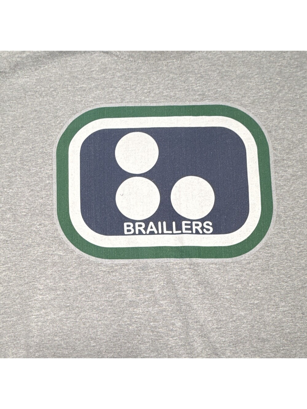 Hartford Braillers Blind Hockey Graphic Long Sleeve Shirt - Large Grey